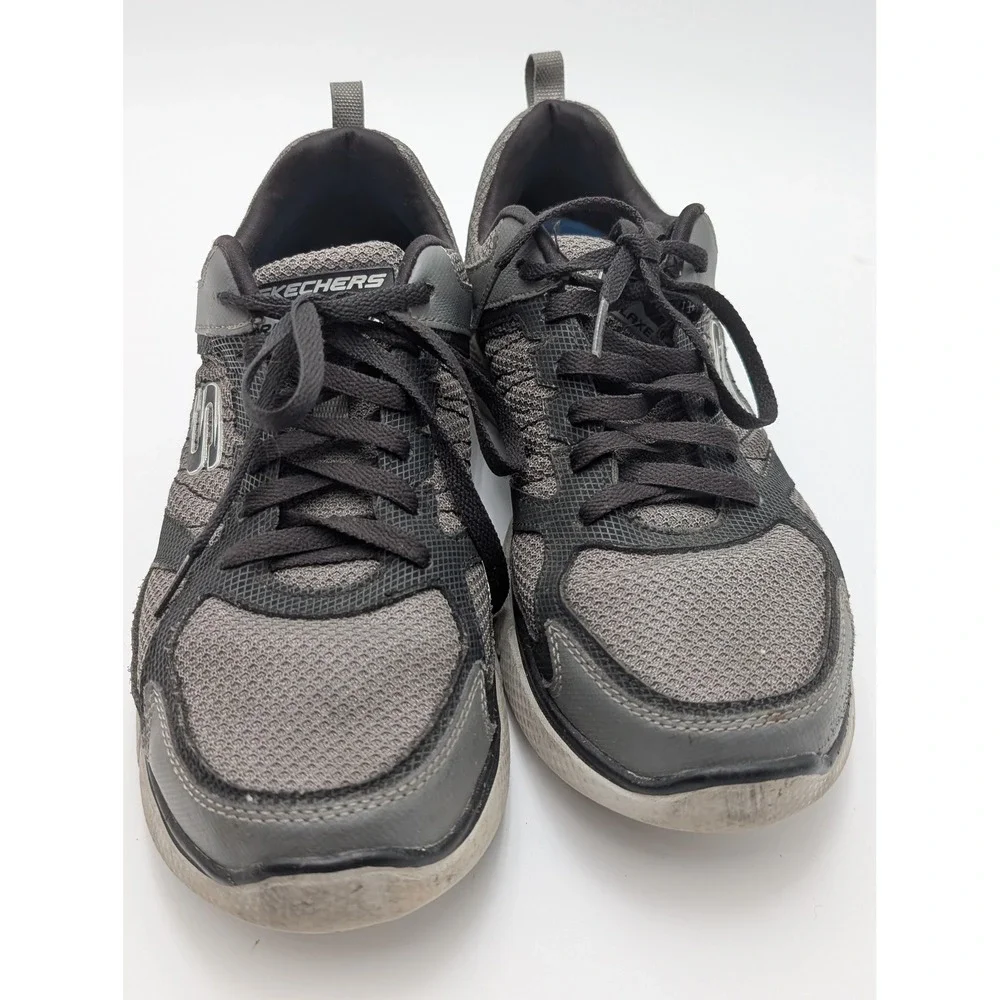 Skechers‎ Sneakers Mens 9 Gray 51532 CCBK Relaxed Fit Air-Cooled Memory Foam Gym